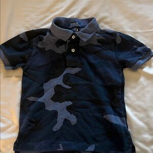 Polo by Ralph Lauren Kids Polo Shirt - Navy and Charcoal Camouflage